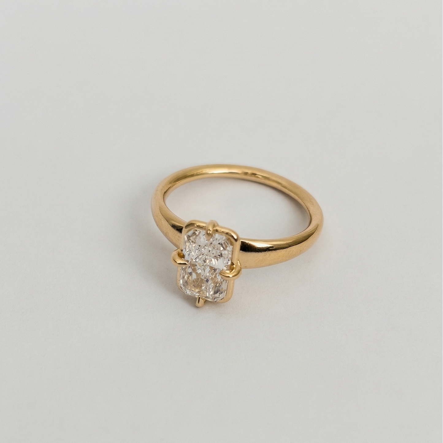 Radiant Diamond and Gold Ring