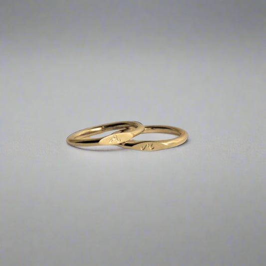 14K Gold LETTERS Ring