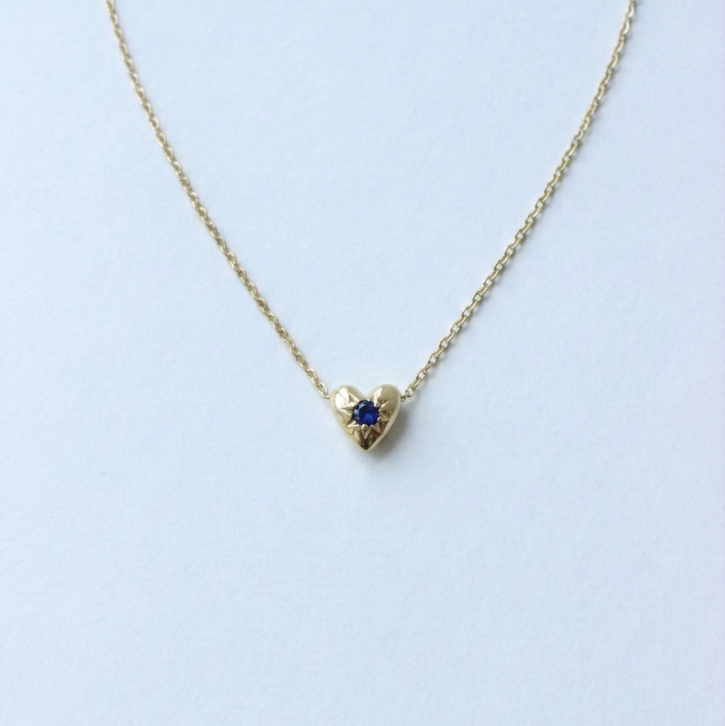 14K Gold LEV with stone Necklace