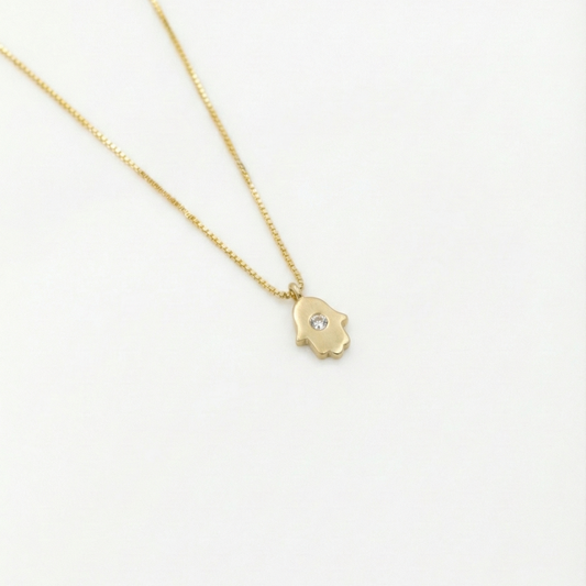 14K Gold HAMSA Necklace