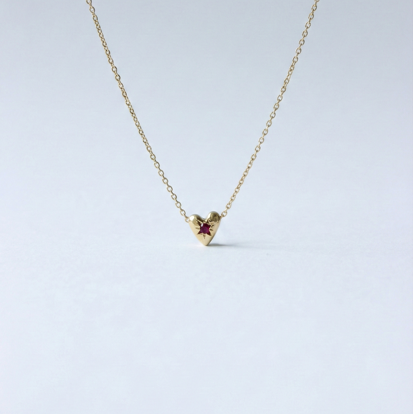 14K Gold LEV with stone Necklace