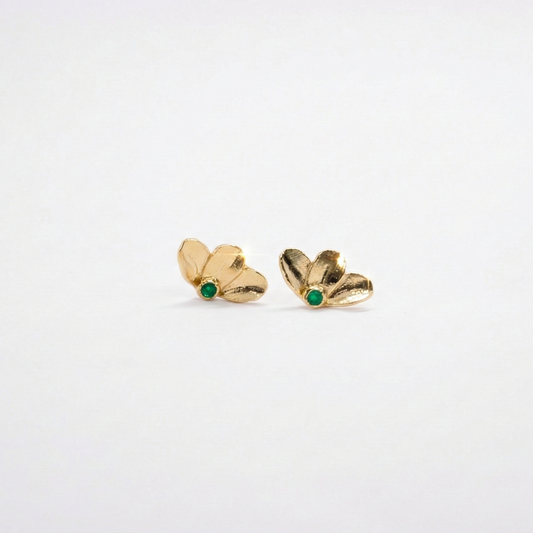 14K Gold NETA stone Earrings