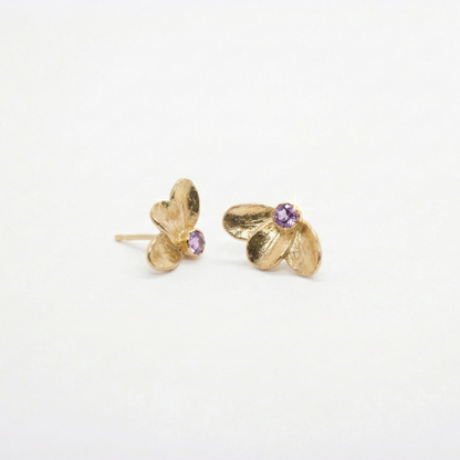 14K Gold NETA stone Earrings