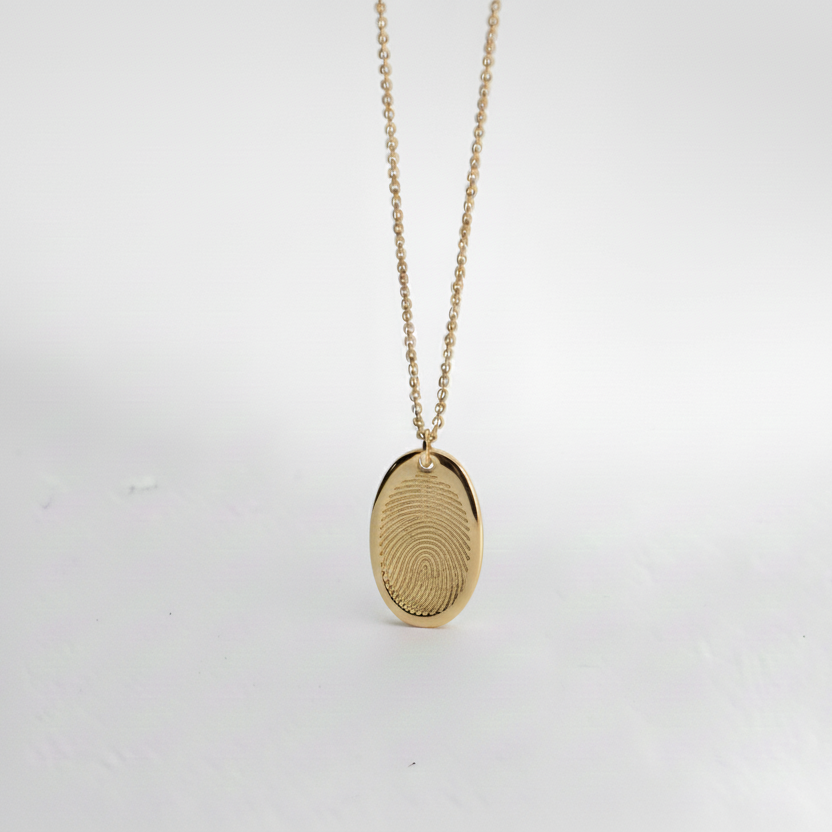 14K Gold Fingerprint Necklace