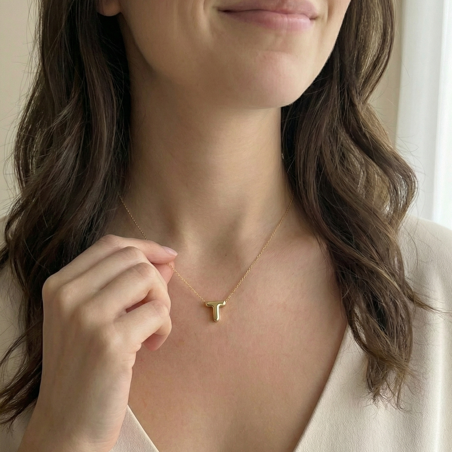 14K Gold LETTERS Necklace