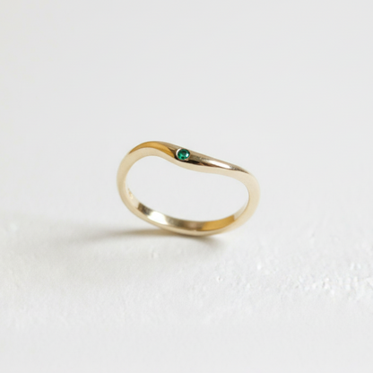 14K Gold GAL and STONE Ring