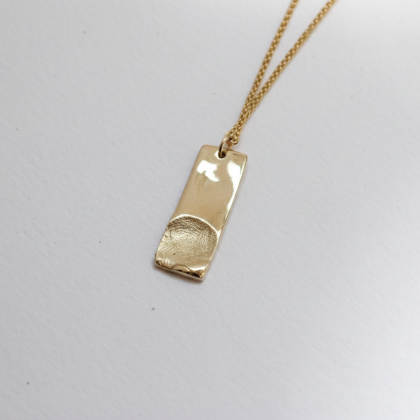 14K Gold Fingerprint Necklace