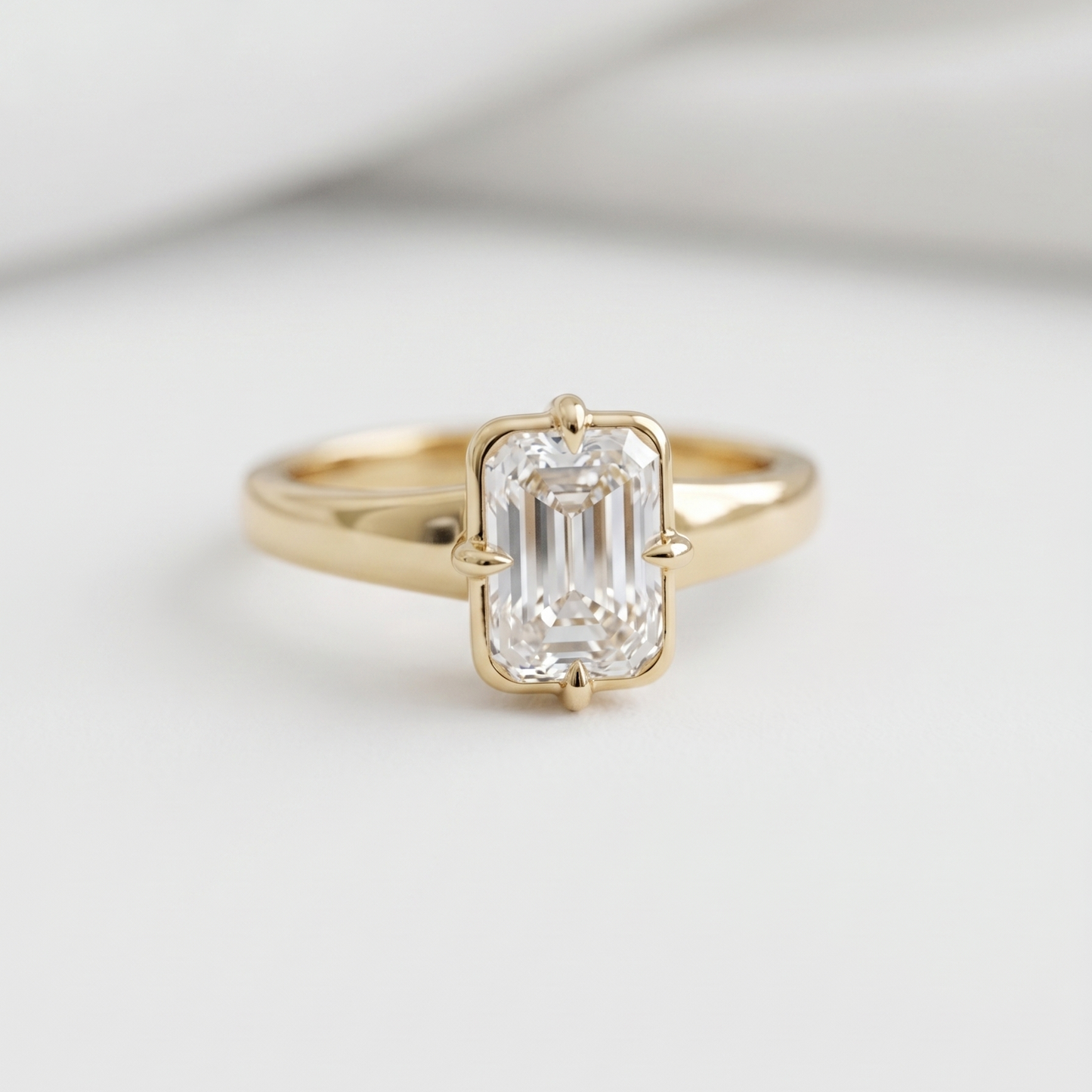 Radiant Diamond and Gold Ring