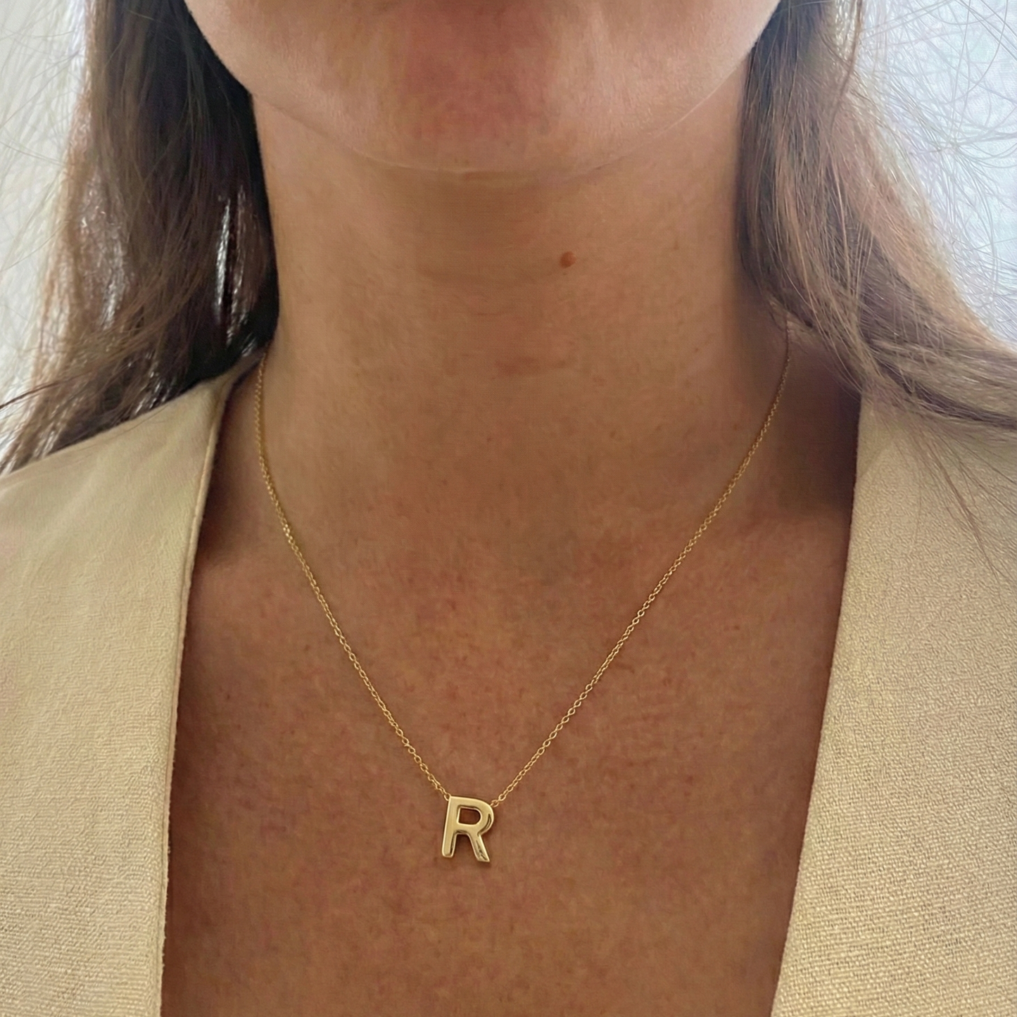 14K Gold LETTERS Necklace