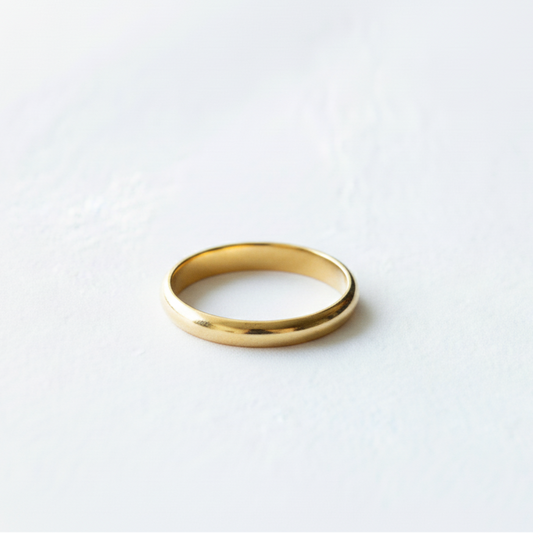 14K Gold Half Circle Ring