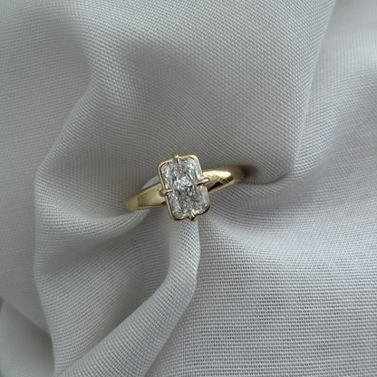 Radiant Diamond and Gold Ring