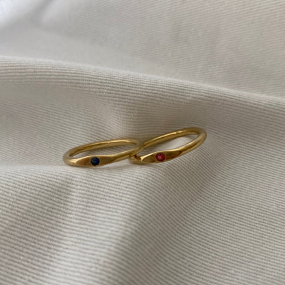 14K Gold MIA Ring