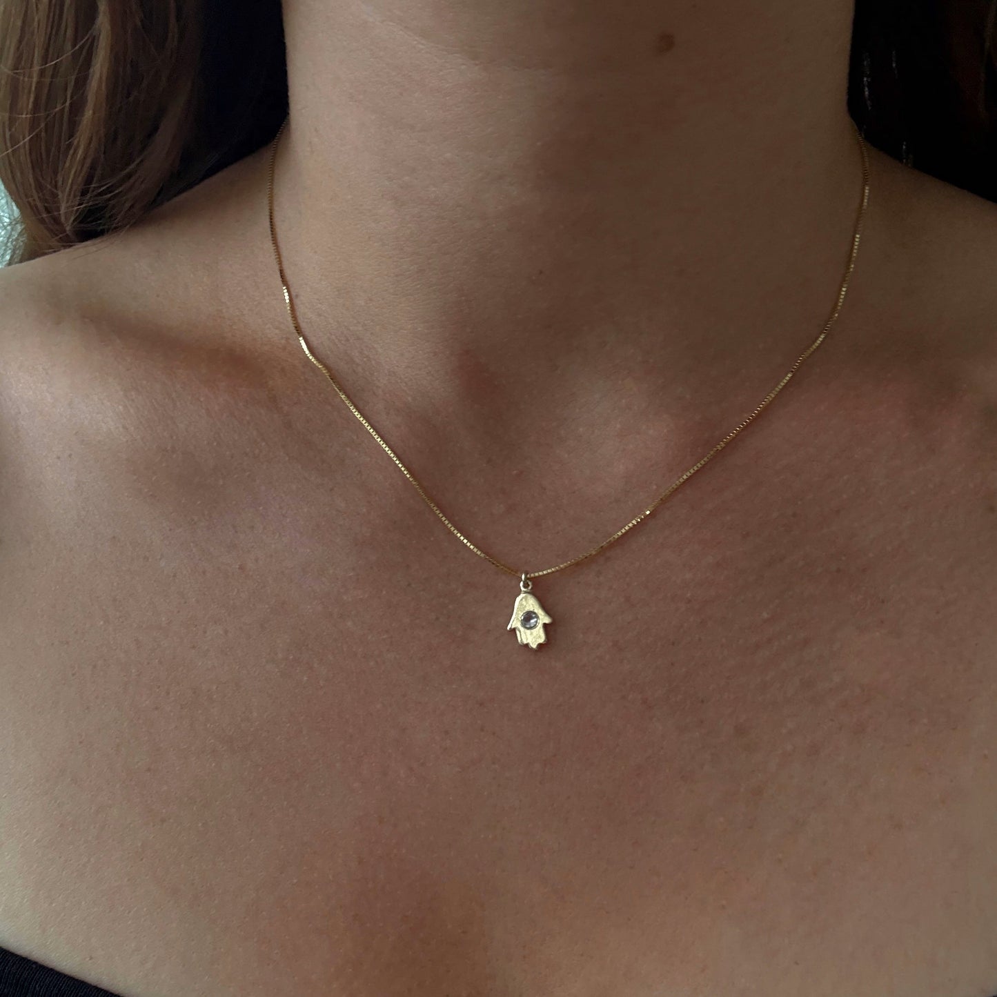 14K Gold HAMSA Necklace