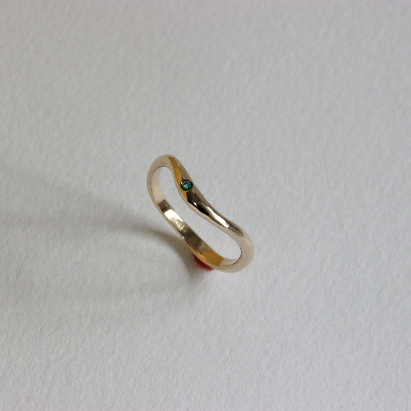 14K Gold GAL and STONE Ring