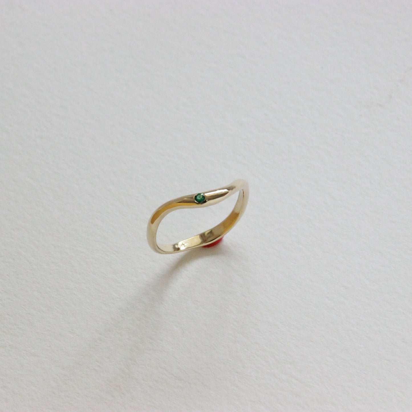 14K Gold GAL and STONE Ring