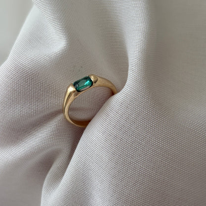 14K Gold Emerald Ring