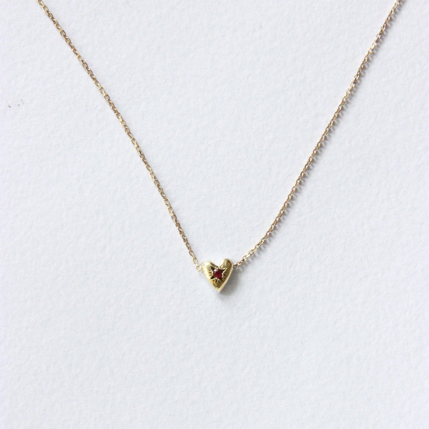 14K Gold LEV with stone Necklace